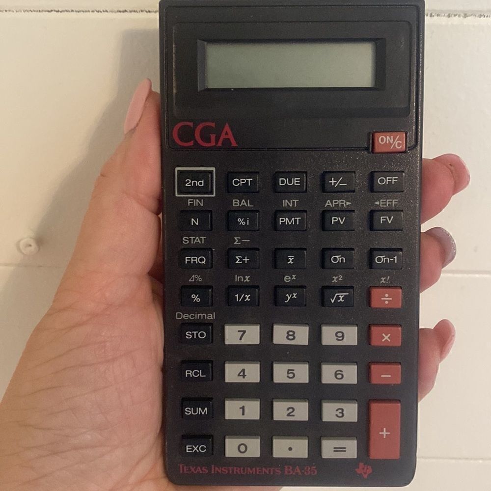 Texas instruments CGA calculator 